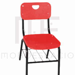 SILLA BINARIA DE POLIPROPILENO EN DOS PIEZAS ROJO