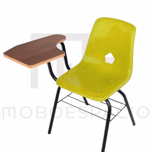 SILLA DE CONCHA DE POLIPROPILENO CON PALEA DE MELAMINA AMARILLO 1