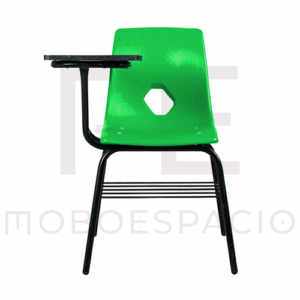 SILLA DE CONCHA DE POLIPROPILENO CON PALETA DE POLIPROPILENO VERDE 1.3 1