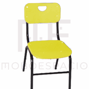 SILLA DE POLIPROPILENO EN 2 PIEZAS PARA MAESTRO AMARILLO