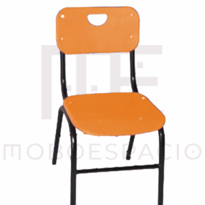 SILLA DE POLIPROPILENO EN 2 PIEZAS PARA MAESTRO NARANJA