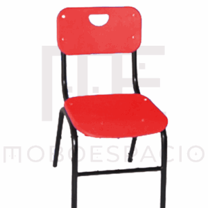 SILLA DE POLIPROPILENO EN 2 PIEZAS PARA MAESTRO ROJO