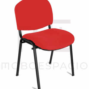 SILLA DE VISITA ISO TAPIZADA ROJO