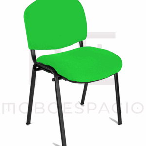 SILLA DE VISITA ISO TAPIZADA VERDE