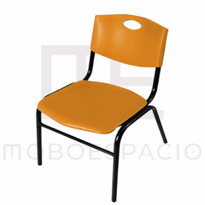 SILLA ERGO PARA MAESTRO APILABLE NARANJA