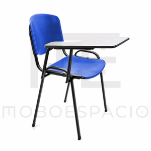 SILLA ISO PLASTIC CON PALETA DE FORMAICA AZUL 1