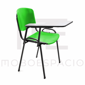 SILLA ISO PLASTIC CON PALETA DE FORMAICA VERDE 1