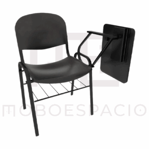 SILLA ISO PLASTIC CON PALETA DE MELAMINA ABATIBLE