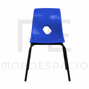 silla de maestro de concha de polipropileno AZUL