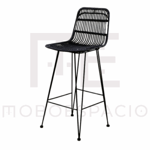 Banco de hierro y rattan Savero 1.1