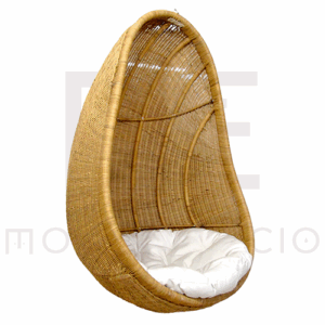 Columpio de aluminio y mimbre Egg 1.1