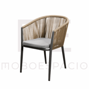 Silla de aluminio y cuerda Rosa 1.1