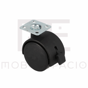 RUEDA PARA SILLA 40 50 mm CON FRENO Y PLACA