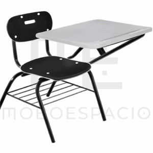 SILLA DE BACHILLER DE PALETA CUADRADA POLIPROPILENO EN 2 PIEZAS